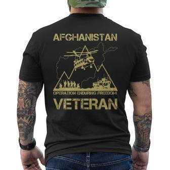 Afghanistan Veteran Graphic Men's T-shirt Back Print - Seseable