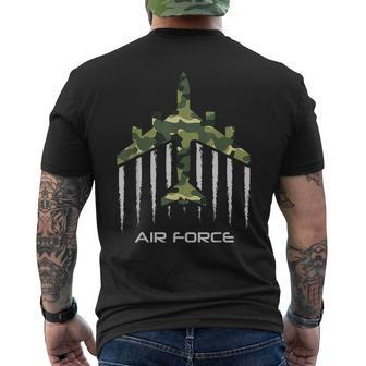 Air Force Military Pilot Fighter Jet Camouflage American Pj Men's T-shirt Back Print - Seseable