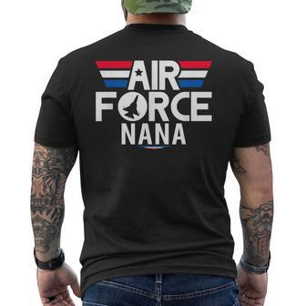 Air Force Proud Nana 4Th Of July Military Veteran Mens Back Print T-shirt | Mazezy