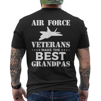 Air Force Veterans Make The Best Grandpas Veteran Grandpa Men's T-shirt Back Print - Seseable