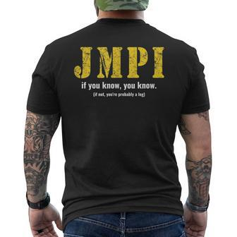 Airborne Jumpmaster Jmpi Paratrooper Military Humor Men's T-shirt Back Print - Seseable