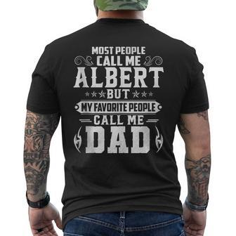 Albert Name Fathers Day Personalized Dad Men's T-shirt Back Print - Thegiftio