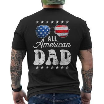 All American Dad 4Th Of July Fathers Day Men Daddy Papa Gift For Mens Mens Back Print T-shirt | Mazezy DE