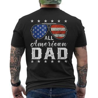 All American Dad 4Th Of July Usa America Flag Sunglasses Mens Back Print T-shirt