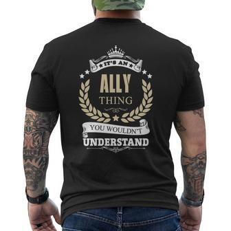 Ally Personalized Name Name Print S With Name Ally Men's T-shirt Back Print - Seseable