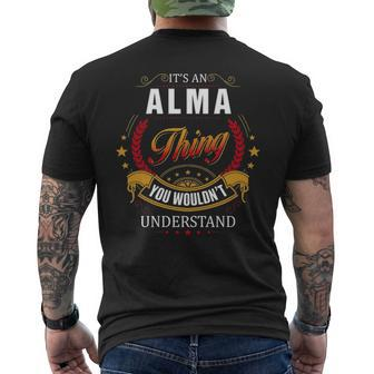 Alma Family Crest Alma Alma Clothing Alma T Alma T For The Alma Men's T-shirt Back Print - Seseable