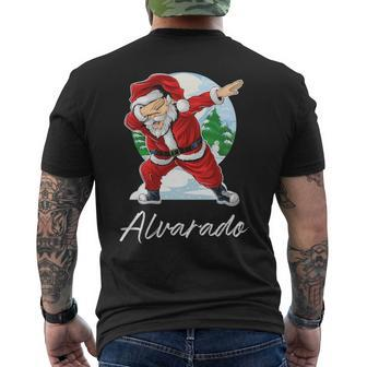 Alvarado Name Gift Santa Alvarado Mens Back Print T-shirt - Seseable