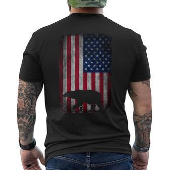 American Bear Hunter Patriotic For Dad Fathers Day Gift For Mens Mens Back Print T-shirt | Mazezy