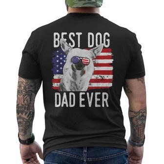 American Flag Best Dog Dad Ever Chinese Crested Usa Men's Back Print T-shirt | Mazezy
