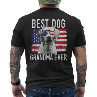 American Flag Best Dog Grandma Ever Rhodesian Ridgeback Usa Men's Back Print T-shirt | Mazezy