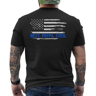 American Flag Best Poppa Ever 4Th Of July Fathers Day Gifts Mens Back Print T-shirt | Mazezy CA