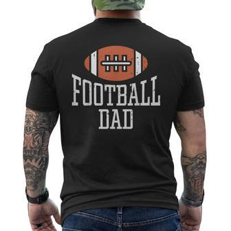 American Football Dad Vintage Game Day Sports Lover Fan Dad Men's T-shirt Back Print - Seseable