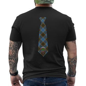 Anderson Tartan Necktie & Clan Badge Mens Back Print T-shirt - Seseable