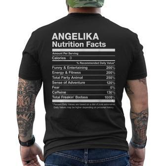 Angelika Nutrition Facts Name Named _ Funny Mens Back Print T-shirt - Seseable