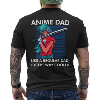 Anime Dad Cute Anime Guy Manga Art Lover Men's Back Print T-shirt | Mazezy