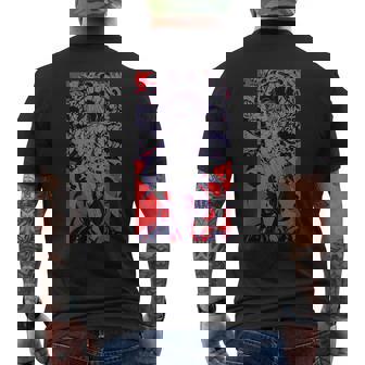 Anime Horror Aesthetic Scary Creepy Girl Japanese Otaku Men's Back Print T-shirt | Mazezy