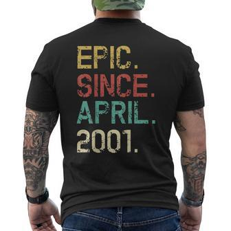 April 2001 18Th Birthday Vintage Epic Men's Back Print T-shirt | Mazezy