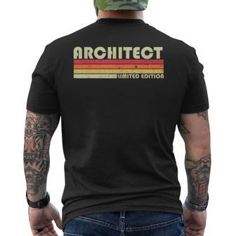 Architect Job Title Profession Birthday Worker Idea Men's T-shirt Back Print - Seseable