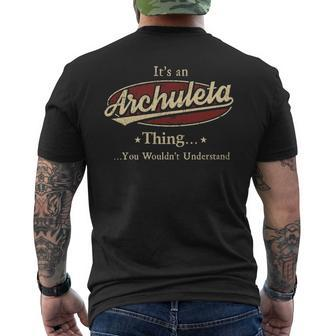 Archuleta Personalized Name Name Print S With Name Archuleta Men's T-shirt Back Print - Seseable