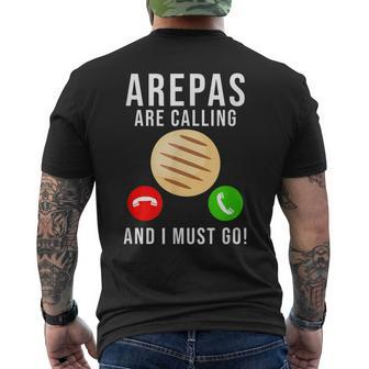 Arepas Quote Colombian Venezuelan Food Arepa Men's Back Print T-shirt | Mazezy