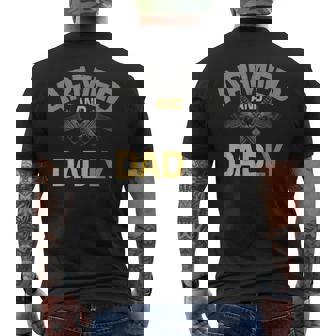 Armed And Dadly Deadly Father For Fathers Day Men's T-shirt Back Print - Thegiftio