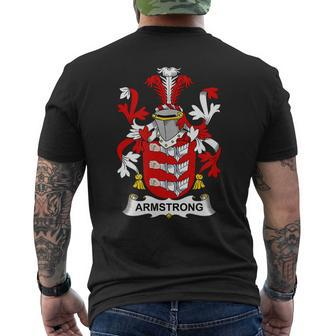 Armstrong Coat Of Arms Family Crest Mens Back Print T-shirt - Seseable