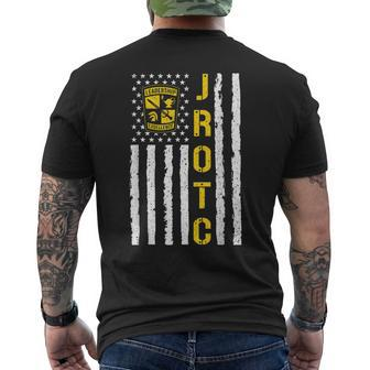 Army Jrotc American Flag Junior Rotc Leadership Excellence Men's T-shirt Back Print - Seseable
