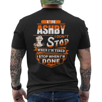Ashby Name Gift Im Ashby Mens Back Print T-shirt - Seseable