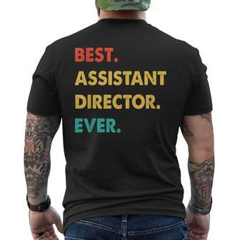 Assistant Director Retro Best Assistant Director Ever Mens Back Print T-shirt - Seseable