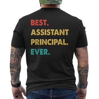 Assistant Principal Retro Best Assistant Principal Ever Mens Back Print T-shirt - Seseable