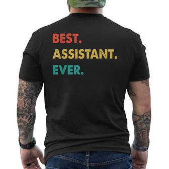 Assistant Profession Retro Best Assistant Ever Mens Back Print T-shirt - Seseable