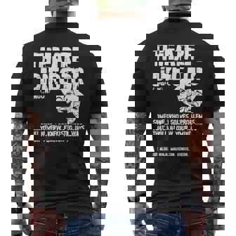 Theater Director Definition Actor Actress Broadway Theatre Men's Back Print T-shirt | Mazezy