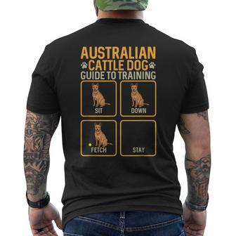 Australian Cattle Dog Guide To Training Red Heeler Mens Back Print T-shirt | Mazezy