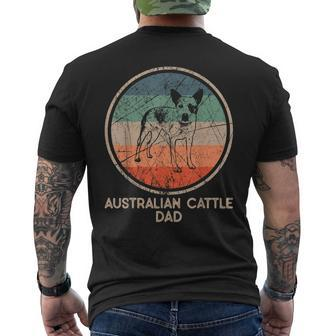 Australian Cattle Dog - Vintage Australian Cattle Dad Men's T-shirt Back Print - Seseable