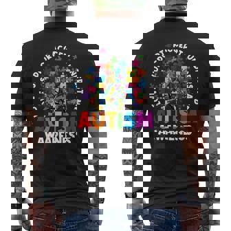 Autism Love Accept Support Autistic Autism Awareness Men's Back Print T-shirt | Mazezy