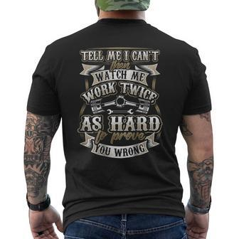 Auto Mechanic T Humor Saying Diesel Mechanic Apparel Mens Back Print T-shirt | Mazezy