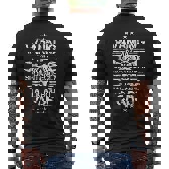 Auto Mechanic Warning I May Spontaneously Talk Cars Mens Back Print T-shirt | Mazezy