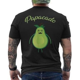 Avocado Dad Funny Daddy Avocado Lover Men Papacado Gift For Mens Mens Back Print T-shirt | Mazezy