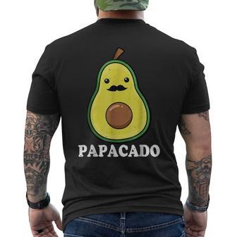 Avocado Dad Vegan Guacamole Avocado Papacado Gift For Mens Mens Back Print T-shirt | Mazezy