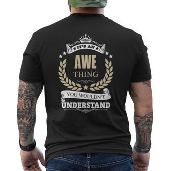 Awe Personalized Name Name Print S With Name Awe Men's T-shirt Back Print - Seseable