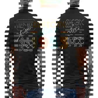 Awesome Since 1953 Year Of Birth Birthday Men's Back Print T-shirt | Mazezy