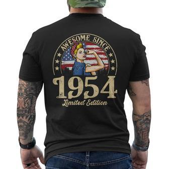 Awesome Since 1954 Vintage 1954 69Th Birthday 69 Years Old Men's T-shirt Back Print - Seseable