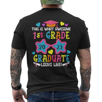 Awesome 1St Grade Graduate Looks Like 2023 Graduation Girls Mens Back Print T-shirt - Seseable