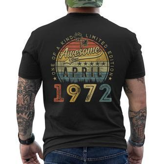 Awesome Since April 1972 51 Years Old 51St Birthday Men's T-shirt Back Print - Seseable