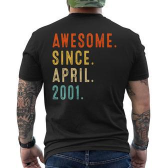 Awesome Since April 2001 Vintage 21St Birthday Men's T-shirt Back Print - Seseable