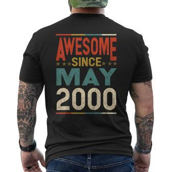 Awesome Since May 2000 Shirt 2000 19Th Birthday Shirt Men's Back Print T-shirt | Mazezy