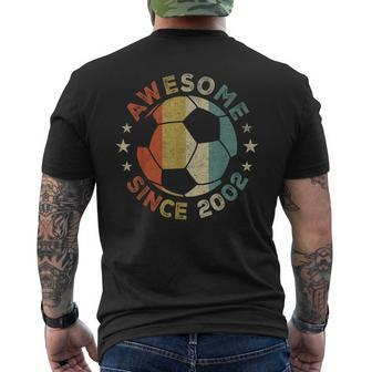 Awesome Since 2002 21 Year Old 21St Birthday Soccer Player Mens Back Print T-shirt - Seseable