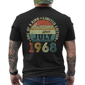 Awesome Since July 1968 55 Year Old 55Th Birthday Gifts Mens Back Print T-shirt - Seseable