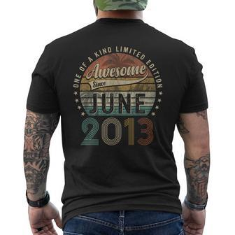 Awesome Since June 2013 10Th Birthday Gifts For 10 Year Old Mens Back Print T-shirt - Seseable