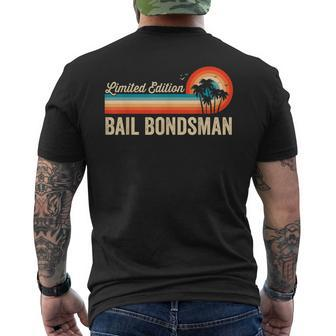 Bail Bondsman Funny Birthday Retro Vintage Men Dad Mens Back Print T-shirt | Mazezy